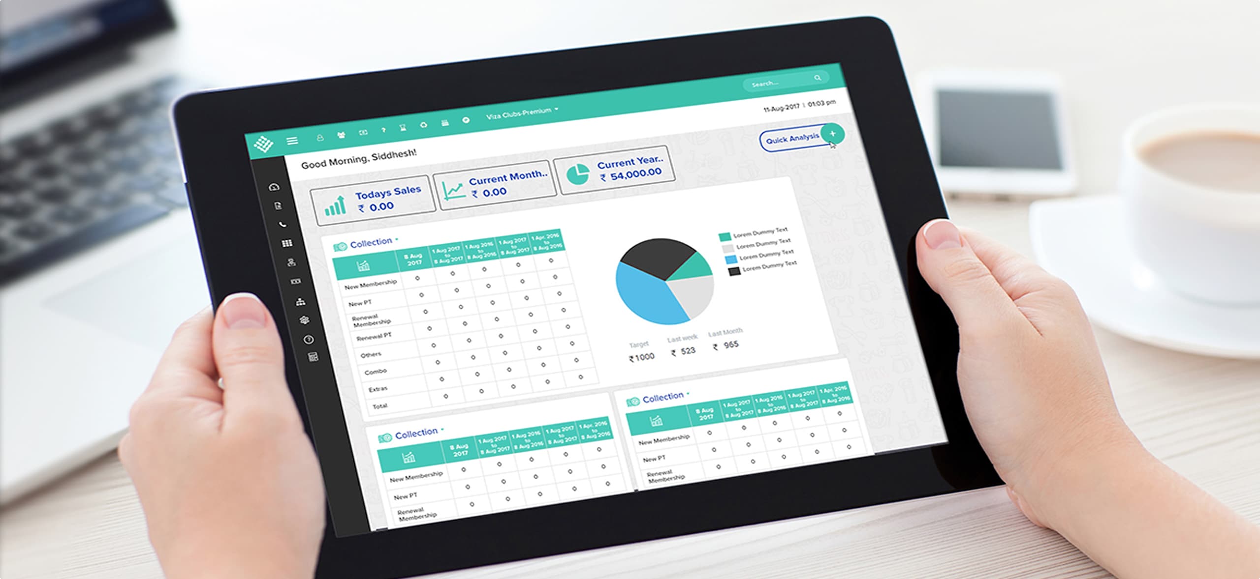 VizaClubs — Trainer earnings dashboard